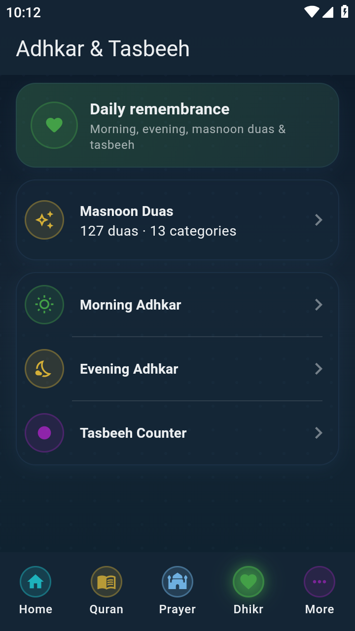 Ramadan and fasting tools